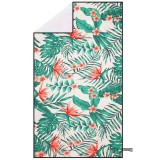 Prosop din microfibra 180x100 cm, uscare rapida, cu husa, model floral