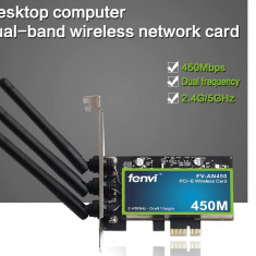 Placa wireless - PCI-E X1, X4, X8, X16 dual band a/b/g - noua