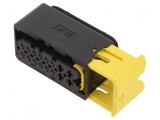 Conector automotive mufă mamă pe cablu PIN 16 neagră IP67, TE Connectivity