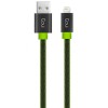 Cablu Date si Incarcare USB-A - Lightning Goui Fashion Flat, 18W, 1m, Verde G-LC8PINFBF-GK, Apple
