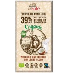 Ciocolata cu Lapte si Cocos Bio Chocolates Sole 100gr foto