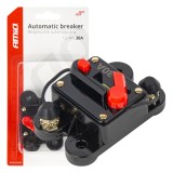 Siguranta auto automata 30A 12V 24V 48V AMiO, intrerupator automat pentru protectie la suprasarcina si scurtcircuit, carcasa 80x52x44mm, conexiune