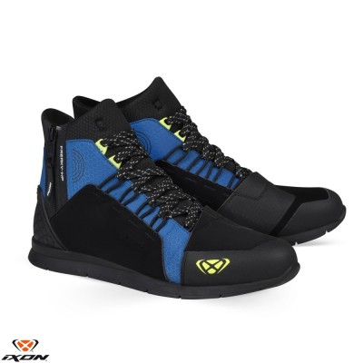 Ghete pentru scuter - motocicleta Urban barbati All Season Ixon model Freaky WP MS culoare: negru/albastru/galben (100% waterproof) 42 foto