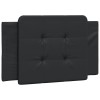 Perna pentru tablie pat, Zadar, negru, 80 cm, piele artificiala, DKD Home Decor