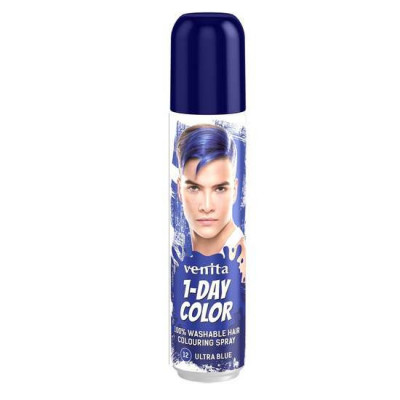 Spray colorant pentru par, fixativ, Venita, 1-Day Color, nr 12, Albastru foto