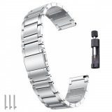 Cumpara ieftin Curea metalica compatibila Huawei Watch GT 3 Pro, VD Very Dream&reg;, telescoape QR, Silver