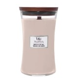 WoodWick Vanilla Sea Salt - Lumanare parfumata cu fitil din lemn, 609,5 g