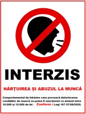 Placuta interzis hărţuirea si abuzul la munca foto