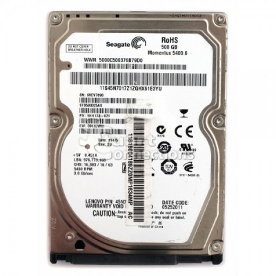 Hard disk laptop second hand Seagate 500 GB Momentus 5400.6 foto