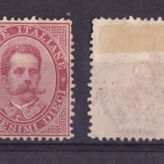 Italy 1879 King Umberto I 10C Carmine Brown Mi.38A Sas.38 MNG AM.549