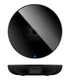 Incarcator fara fir wireless 5W negru pentru telefoane inteligente, Goobay