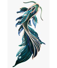 Decorațiune din Lemn - Pește Koi 3D, 7 Straturi