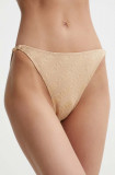 MICHAEL Michael Kors chiloti de baie STRING BIKINI BOTTOM culoarea bej, MM13095