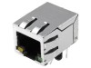 Conector RJ45 soclu PIN 8 ecranat cu diodă LED THT