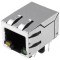 Conector RJ45 soclu PIN 8 ecranat cu diodă LED THT