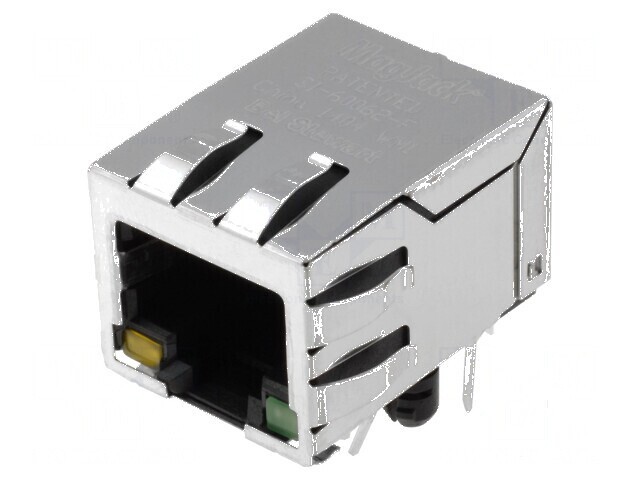 Conector RJ45 soclu PIN 8 ecranat cu diodă LED THT