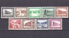 ✅ (S41) Germania Reich 1936 &quot; Ajutorul de iarna - cladiri moderne &quot; ,serie Mi. 634/642 , MH ( nestampilat cu sarniere )
