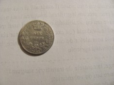 CY - 6 pence 1864 Marea Britanie / numarul matritei 5 foto