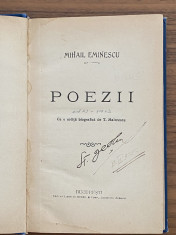 Mihai Eminescu - Poezii - cu o prefata de Titu Maiorescu carte veche foarte rara foto