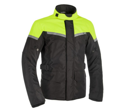 MBS Geaca textila impermeabila Oxford Spartan, versiune lunga, negru/galben-fluo, XL, Cod Produs: SM210102XLOX foto