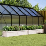 Cumpara ieftin Jardiniere de grădină, 2 buc., alb, lemn masiv de pin