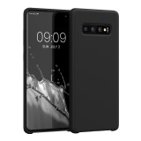 Husa Kwmobile pentru Samsung Galaxy S10 Plus, Silicon, Negru, 49028.01, Carcasa