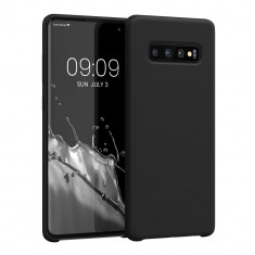 Husa Kwmobile pentru Samsung Galaxy S10 Plus, Silicon, Negru, 49028.01