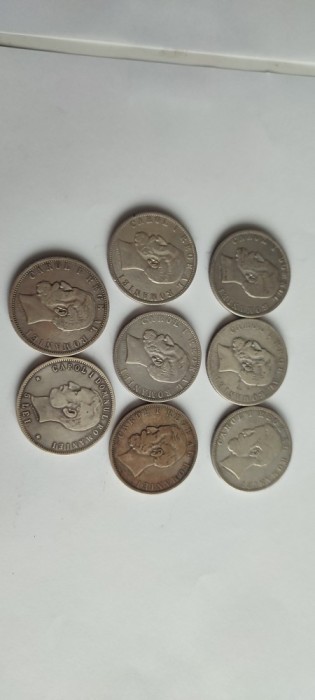 VAND 8 MONEZI CAROL I - SET COMPLET - OFERTA RARA