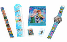 Set ceas pentru copii cu Elsa si Ana + portofel cadou - COCO8011646 foto