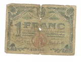 Bancnota 1 franc 1920 - Chambre de commerce de Rochefort sur Mer - Franta, uzata