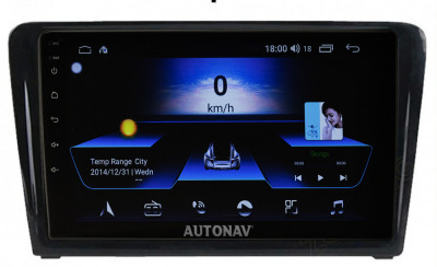 Navigatie Skoda Rapid 2012-2020 AUTONAV Android GPS Dedicata, Model Classic, Memorie 128GB Stocare, 6GB DDR3 RAM, Display 9&amp;quot; Full-Touch, WiFi, 2 x USB foto