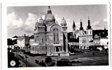 Targu Mures Catedrala ortodoxa+biserica catolica,centru cu birje,animata,c.1938, Necirculata, Fotografie