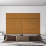 VidaXL Panouri de perete 12 buc. maro 90x30 cm catifea 3,24 m&sup2;