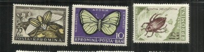 ROMANIA 1956 - INSECTE DAUNATOARE, MNH - LP. 413 foto