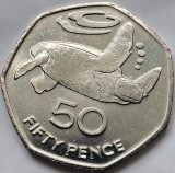 50 pence 2006 Saint Helena and Ascension, Green Turtle, km#27, unc-Aunc