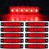 Lampa Laterala LED Rosii 12V, 6 LED-uri SMD, 9.5cm, Camioane, Remorci, Universal