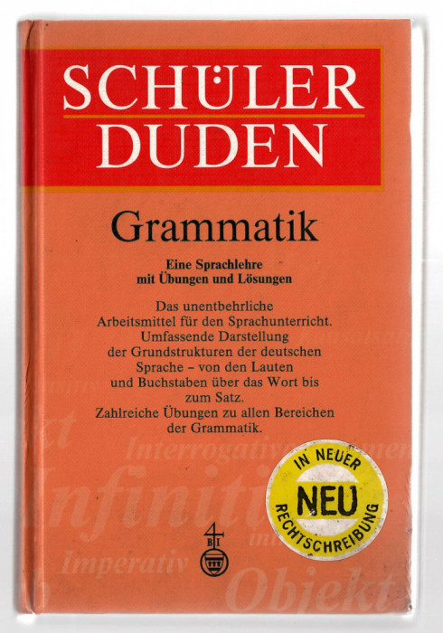 Grammatik - Schuler Duden - Eine Sprachlehre mit Ubungen und Losungen, 1998