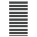 vidaXL Jaluzea tip zebra neagră lățime țesătură 80,9 cm poliester