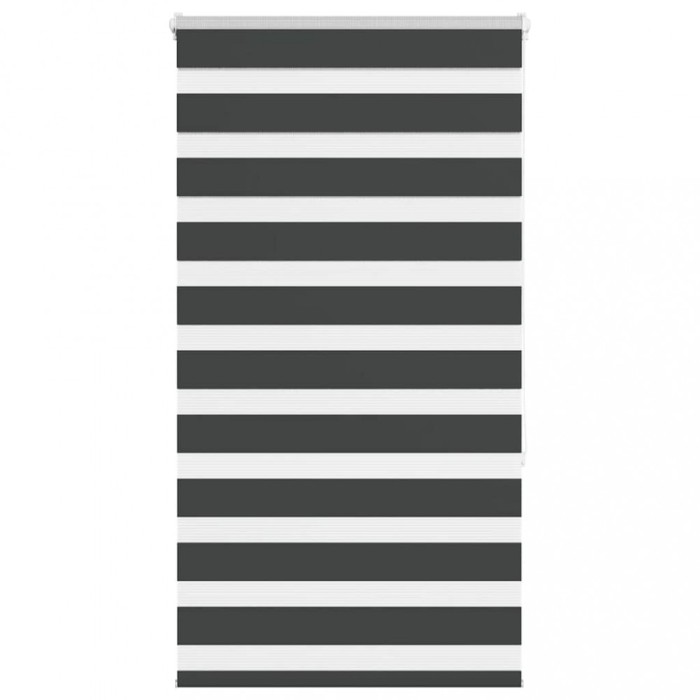 vidaXL Jaluzea tip zebra neagră lățime țesătură 80,9 cm poliester