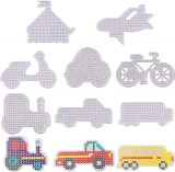 Set de 8 matrite cu diferite masini Xinlie, plastic, transparent