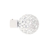 Set Capăt Decorativ Galerie Boule Fi20 &ndash; Alb Mat Compoziție Fier Forjat