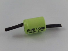 Acumulator-zelle 1/3aaa mit z-lotfahne ni-mh 1.2v 170mah, , foto