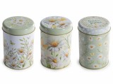 Cumpara ieftin Set 3 borcane depozitare metal multicolor Musetel 3 x &Oslash; 11 cm x 15,5 H