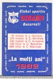 Bnk cld Calendar de buzunar 1982 - Dinamo Bucuresti