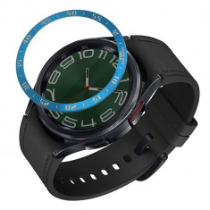 Rama cadran Kwmobile pentru Samsung Galaxy Watch 6 Classic, Albastru, Aluminiu, KWM000024TL003C