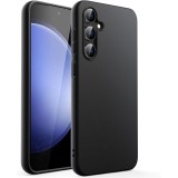 Husa de protectie matte tpu, flippy, pentru samsung galaxy s24 fe, protectie camera, antisoc, antizgariere, antialunecare, acoperire completa, negru