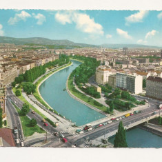 AT1 -Carte Postala-AUSTRIA-Viena, Canalul Dunarea , circulata 1965