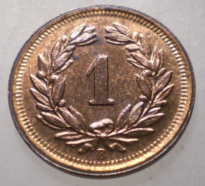 C.019 ELVETIA 1 RAPPEN 1941 B XF/AUNC foto