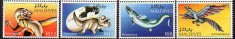 MALDIVE 1997, Fauna, Animale preistorice, Dinozauri, serie neuzata, MNH