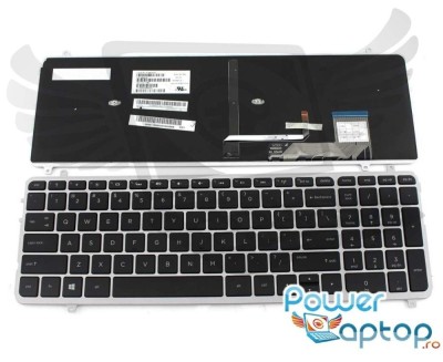 Tastatura HP Argintie Envy M6k M6 k Sleekbook Rama foto